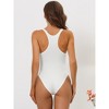 Allegra K Women's Deep V Neck Tummy Control Waist Full Body Shaper Adult Bodysuits 2 Pcs - 2 of 4