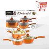 Chery Life 6 Pcs Kitchen Cookware Set, Nonstick Pot and Pan Set-Wok, Soup, Milk Pot Set, Orange - 2 of 4