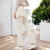 Anna-Kaci Active Women's High Waist Flare Pants with Layered Skirt Overlay - 3 of 4