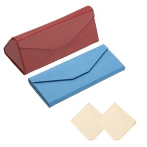 Unique Bargains Triangle Magnetic Foldable Glasses Case 2 Pcs - 1 of 4