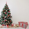 Northlight Transparent Zip Up Christmas Storage Box - 26.25" - Holds 128 Ornaments - Red and Clear - 3 of 3