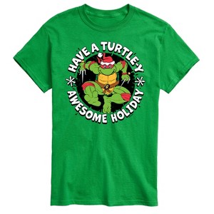 Men's - Teenage Mutant Ninja Turtles - Have A Turtley Awesome Holiday Short Sleeve Graphic T-Shirt - 1 of 4