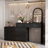 FUFU&GAGA Multifunctional Black Horizontal Dresser Extendable Large Capacity Organiser - 2 of 4