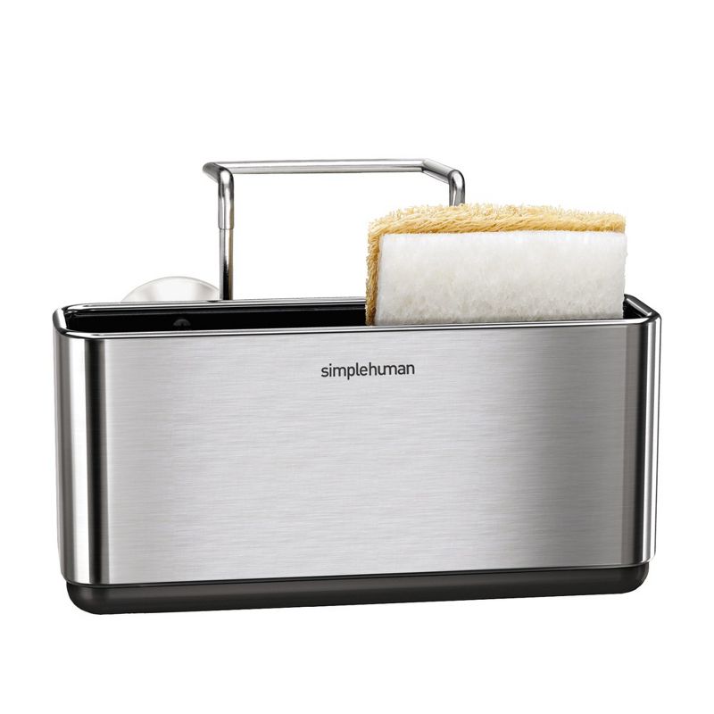 simplehuman Sink Caddy Sponge Holder, Brushed Stainless Steel, 2 of 5
