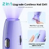 COSLUS Cordless Nail Drill Electric: 2-in-1 Nail File with Flash Cure for Acrylic Gel Dip Powder Nails, Stepless Control for Beginner Home DIY - 3 of 4