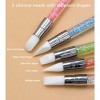 JDICTION 5-Piece Dual-Tip Nail Art Pen Set - Silicone Sculpture Tools With Acrylic Brushes For Resin, Foil Carving & Drawing Designs - 4 of 4