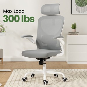 PAGED Adjustable Height Office Chair, Modern Computer Chair with Lumbar Support and Headrest, High Back Desk Chair for Office - 1 of 4