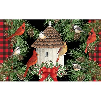 Winter Chickadees Doormat 30 X 18 Indoor Outdoor Briarwood Lane : Target