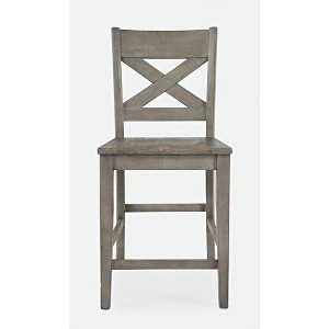 Jofran, Outer Banks Reclaimed Solid Wood Farmhouse X-Back Stool (Set of 2) - 1 of 4