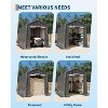 Acekool 7x12FT Outdoor Portable Storage Shed, Roll-Up Door, Heavy-Duty Waterproof PE Tarp, UV-Resistant Shelter for Tools, Garden, Motorcycles, Gray - 4 of 4