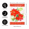 Evergreen Gilded Pattern Poinsettia Christmas Moire Garden Flag 12 x 18 Inches Indoor Outdoor Decor - 4 of 4