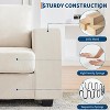 70" Loveseat Sofa with Spring Cushion & USB Ports - Comfy Chenille Modern Couch, Removable Cover, Wide Arms for Living Room, Apts/Office - 4 of 4