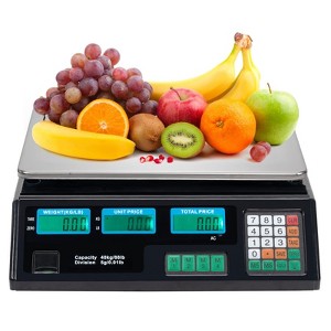 ROVSUN 88LB/40KG Deli Electronic Commercial Price Computing Scale with LCD Display for Retail Outlet Store, Kitchen，Market, Farmer, Food, Meat, Fruit - 1 of 4