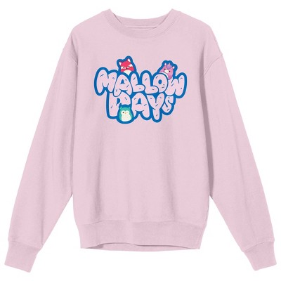Squishmallows Chill Crew Neck Long Sleeve Cradle Pink Youth Sweatshirt-XXL  