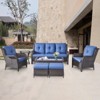 Belord 7PCS Outdoor Patio Furniture Set, Outdoor Wicker Patio Couch Set with Club Chair and Tempered Glass Top Coffee Table - 3 of 4