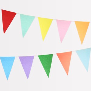 Meri Meri Bright Tissue Flag Garland Set (12' with excess cord - Pack of 1) - 1 of 4
