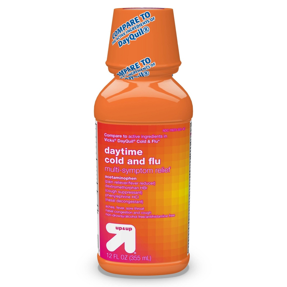 Daytime Cold &#38; Flu Multi-symptom Relief Liquid - 12 fl oz - up &#38; up&#8482;