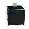 Costway 16''Cube Ottoman Pouffe Storage Box Lounge Seat Footstools with Hinge Top black - image 2 of 4