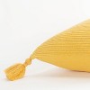 Rizzy Home Oversize Solid Striped Square Cover with Tassels - 20"x20" - 4 of 4
