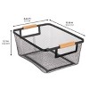 Metal Wire Pantry Basket with Wood Handles - 3 of 4