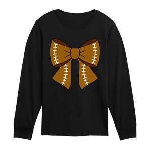 Boys' - Instant Message - Football Bow Long Sleeve Graphic T-Shirt - 1 of 4