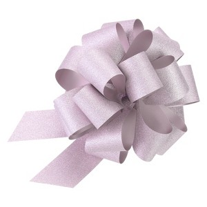 Unique Bargains Personalized Sparkly Gift Wrapping Large Pull Bows for Wedding Baskets 5 Pcs - 1 of 4
