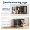 Dog Crate Furniture, 32" Wooden Dog Kennel with Double Barn Doors, Heavy Duty Indoor Pet Cage End Table for Small Medium Dogs - 3 of 4