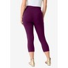 Roaman's Women's Plus Size Essential Stretch Capri Legging - 3 of 4