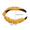 Unique Bargains Women's Satin Knotted Pearl Headband 1.1 Inch Wide 3 Pcs - 4 of 4