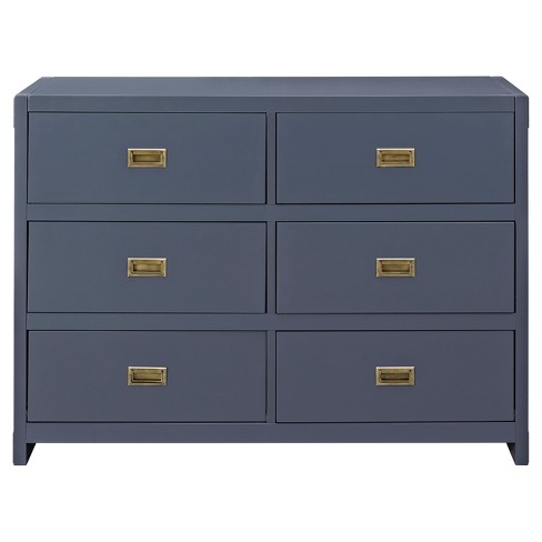 Baby Relax Miles Campaign 6 Drawer Dresser Blue Target