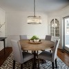 ALOADECOR Modern Glam Glass Drum Chandelier Contemporary Hanging Light For Living Room Entryway Bedroom - 4 of 4