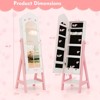 Infans Kids Vanity Set Princess Makeup Dressing Table and Chair Set w/ Jewelry Armoire - 2 of 4