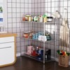 Vynxaria 3 Tier Utility Storage Shelves 1050 lbs Capacity, Chrome - 2 of 4