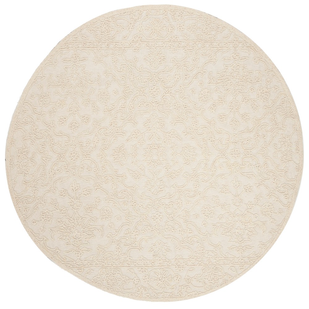 6' Shapes Tufted Round Area Rug Ivory - Safavieh