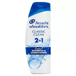 Head & Shoulders 2-in-1 Dandruff Shampoo and Conditioner, Anti-Dandruff Treatment, Classic Clean for Daily Use, Paraben-Free - 20.7 fl oz