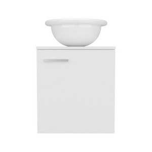 SEVOBAL Bathroom Vanities 18in Floating One Door Cabinet Vanities with Wessel Sink for Bathroom Storage, White, 26.38"*22.44"*11.42" - 1 of 4