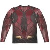 Men's Justice League Movie Flash Uniform (Front Back Print) Long Sleeve Costume T-Shirt - 3 of 4