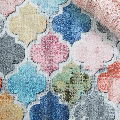 Hand-Knotted Elegance Blue Synthetic 79" Square Rug