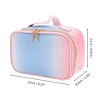 Unique Bargains Crocodile Pattern Rectangular Makeup Bag Pink Blue 1 Pc - 2 of 3