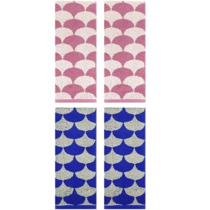 REGALWOVEN Geometric Absorbent Soft Cotton Decorative Hand Towel for Bathroom 4 Pack - 1 of 4