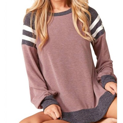 Women's STRIPE LONG SLEEVES TOP - Sugarfox