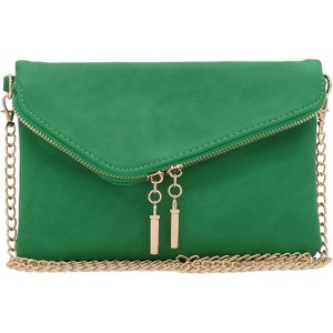 BEAFUP Envelope Wristlet Clutch Crossbody Bag with Detachable Chain Strap, Faux Leather Purse with Magnetic Snap Flap and Hardware - 1 of 4