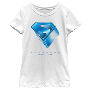 Girls Superman Fortress of Solitude Symbol T Shirt - 1 of 4