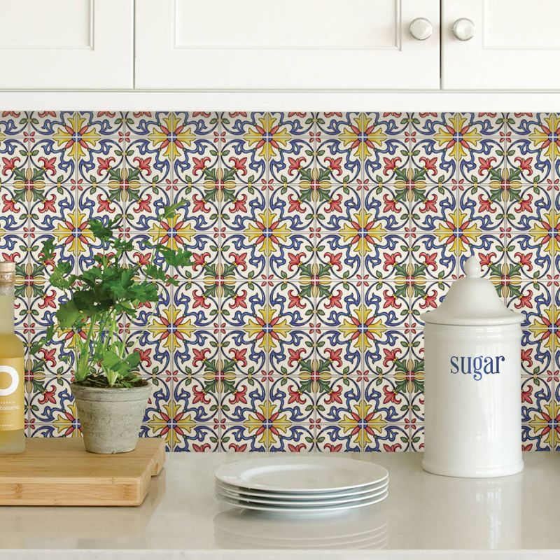 InHome Tuscan Tile Peel &#38; Stick Wallpaper Backsplash Tiles, 5 of 10