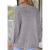 Womens Sweater Cardigan Open Front Pocket Cardigan Knit Sweater Tops - 2 of 2