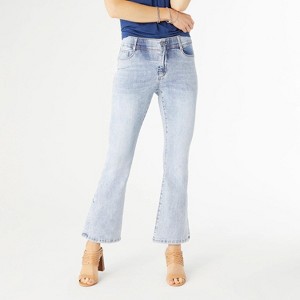 Women's Omg Zoey Zip Flare Jeans With Side Slit - COCO + CARMEN - 1 of 3