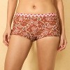 Women's Geo Print Reversible Low-Rise Cheeky Boyshort Bikini Bottom - Wild Fable™ Brown - 4 of 4