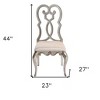 HomeRoots Set of Two Ivory and Champagne Upholstered Velvet And Solid Wood Dining Side Chairs - 3 of 4