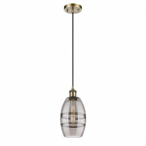 Vaz - 1 Light Cord Hung Mini Pendant In Industrial Style-8.13 Inches Tall and 5.88 Inches Wide - 1 of 1