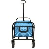 Racxily Collapsible Foldable Wagon Cart with Strapping System, Beach Utility Wagon Grocery Carts, for Shopping Sports Gardeing Fishing Supports 225lbs - 4 of 4